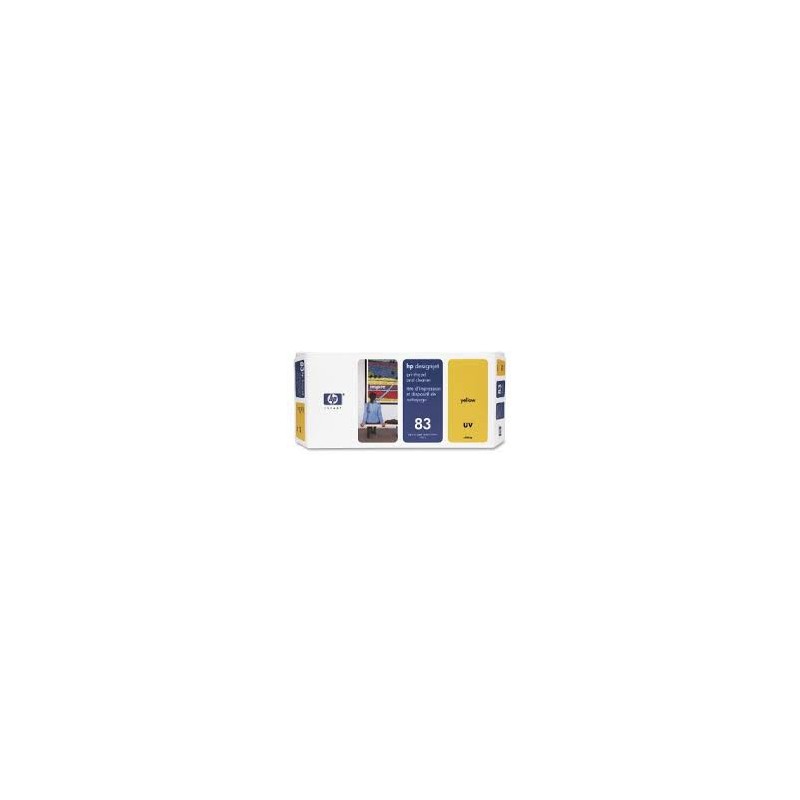 HP Tête d'impression C4963A Jaune No.83 + nettoyeur 680ml pour traceur Designjet 5000