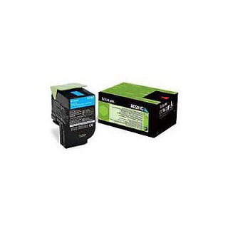 80C2HC0 Toner Cyan pour imprimante Lexmark CX 410, CX 510