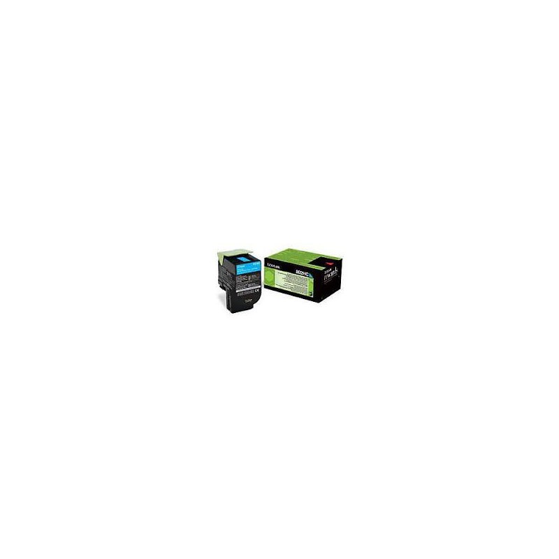 80C2HC0 Toner Cyan pour imprimante Lexmark CX 410, CX 510