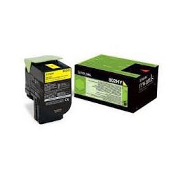 80C2HY0 Toner Jaune pour imprimante Lexmark CX 410, CX 510