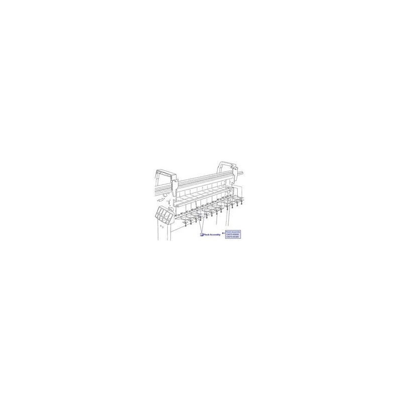 Q5669-60707 Pinch Assembly (24 et 44 pouces) imprimante HP Designjet Z2100 Z3100 Z3200 T1100