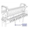 Q5669-60707 Pinch Assembly (24 et 44 pouces) imprimante HP Designjet Z2100 Z3100 Z3200 T1100