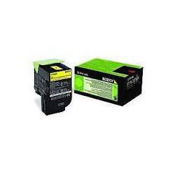 80C2XY0 Toner Jaune pour imprimante Lexmark CX510, CX510de, CX510dhe, CX510dthe