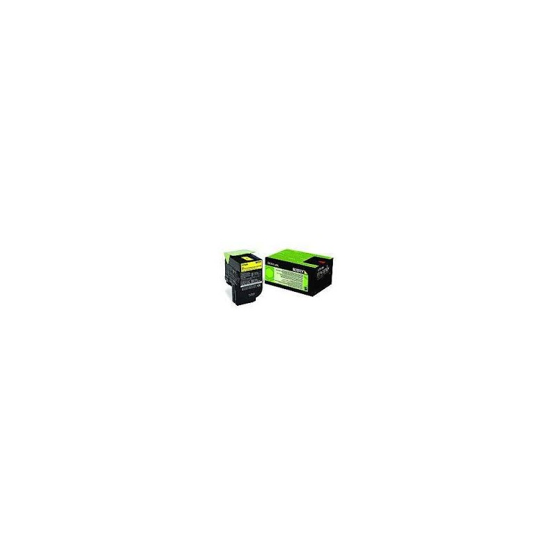 80C2XY0 Toner Jaune pour imprimante Lexmark CX510, CX510de, CX510dhe, CX510dthe