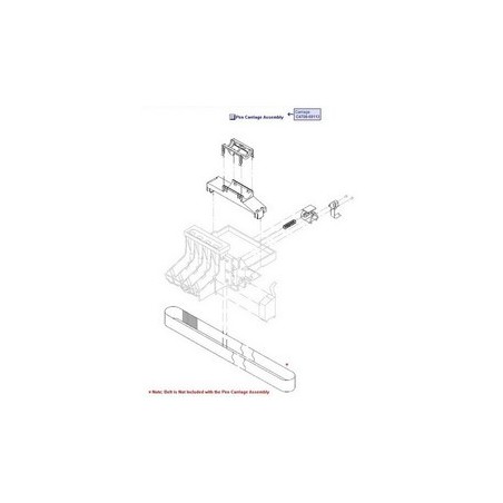 Q6683-67017 Chariot 24 pouces traceur HP Designjet T610 T1100 Q6683-67017 Chariot 24 pouces traceur HP Designjet T610 T1100
