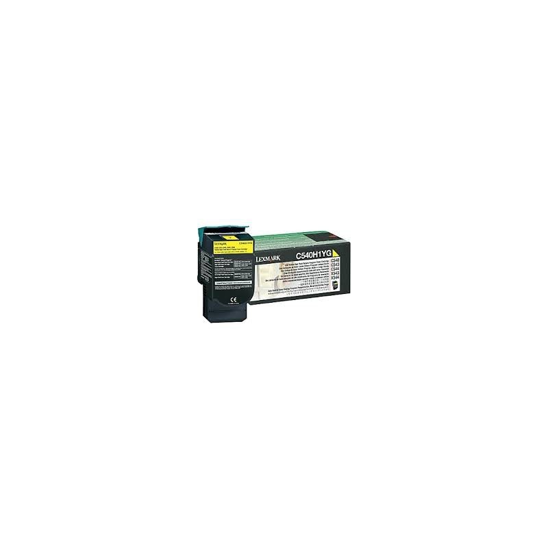 C540H1YG Toner Jaune pour imprimante Lexmark C543, C544, C546
