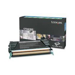 C734A1KG Toner Noir pour imprimante Lexmark C734, C736, X734, X736, X738