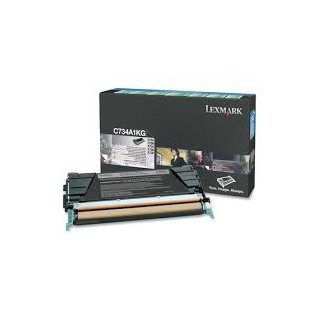 C734A1KG Toner Noir pour imprimante Lexmark C734, C736, X734, X736, X738