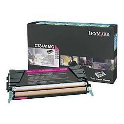 C734A1MG Toner Magenta pour imprimante Lexmark C734, C736, X734, X736, X738