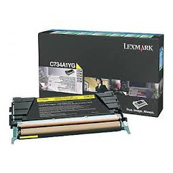 C734A1YG Toner Jaune pour imprimante Lexmark C734, C736, X734, X736, X738