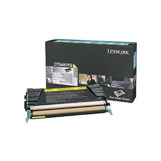 C734A1YG Toner Jaune pour imprimante Lexmark C734, C736, X734, X736, X738