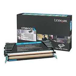 C736H1CG Toner Cyan 10k pour imprimante Lexmark C736DN, C736N, X736DTN, X736DE, X738DE