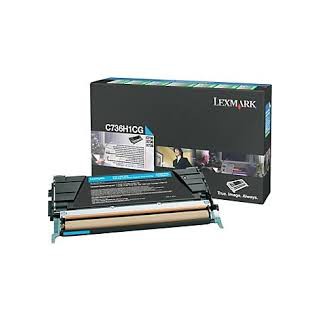 C736H1CG Toner Cyan 10k pour imprimante Lexmark C736DN, C736N, X736DTN, X736DE, X738DE