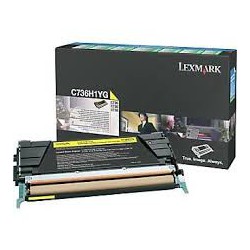 C736H1YG Toner Jaune 10k pour imprimante Lexmark C736DN, C736N, X736DTN, X736DE, X738DE