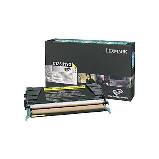 C736H1YG Toner Jaune 10k pour imprimante Lexmark C736DN, C736N, X736DTN, X736DE, X738DE