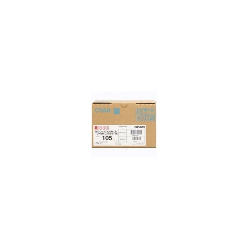 Cartouche de toner Ricoh Type 105 Cyan 888037 885409 275g pour copieur AP3800C Aficio CL 7000