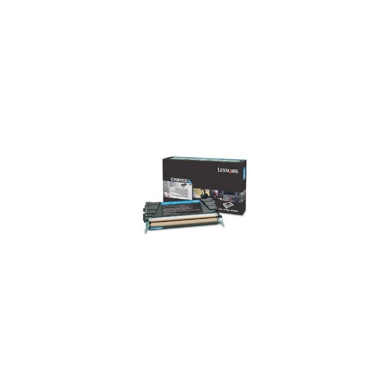 C748H1CG Toner Cyan pour imprimante Lexmark C748 de/dte/e
