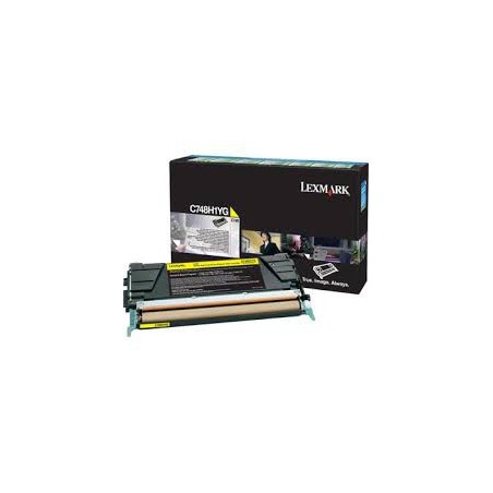 C748H1YG Toner Jaune pour imprimante Lexmark C748 de/dte/e C748H1YG Toner Jaune pour imprimante Lexmark C748 de/dte/e