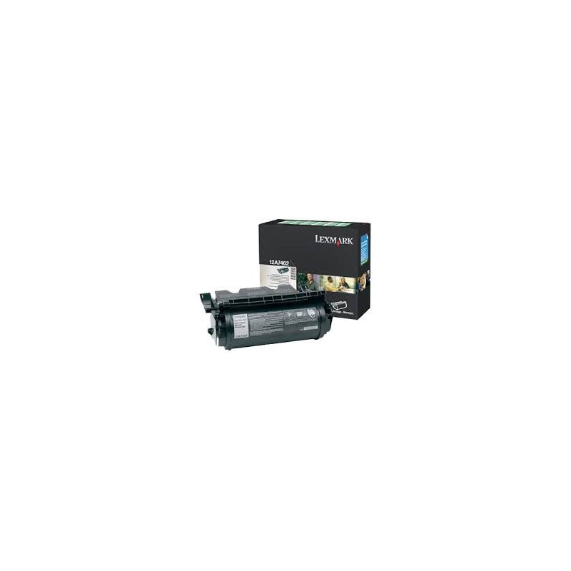 12A7462 Toner Noir Lexmark 21k pour imprimante T630, 632, 634