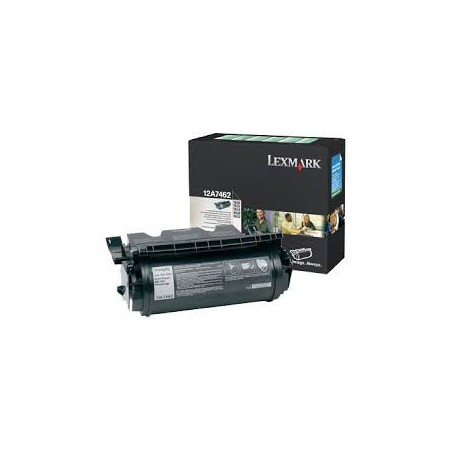 12A7462 Toner Noir Lexmark 21k pour imprimante T630, 632, 634 12A7462 Toner Noir Lexmark 21k pour imprimante T630, 632, 634