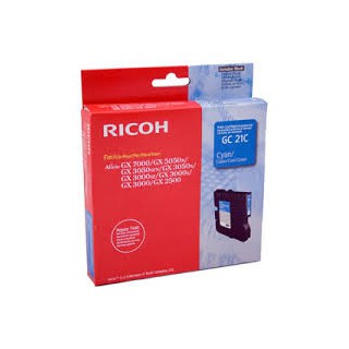 405533 Cartouche de toner Type GC21C Cyan pour copieur Ricoh GX2500. GX3000. GX3050N. GX5050N. GX7000