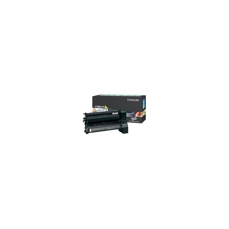 C780H1YG Toner Jaune Lexmark 10k pour imprimante C780 C782 X782E