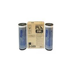 Encre Riso (S-569E) Noir pour RC/RA 2 x 1000ml pour RA-Series, RC-Series