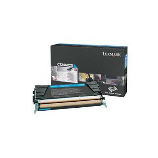 C734A2CG Toner Cyan 6k pour imprimante Lexmark C734, C736, X734, X736, X738