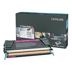 C734A2MG Toner Magenta 6k pour imprimante Lexmark C734, C736, X734, X736, X738