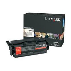 T650H21E Toner Lexmark Noir 25k pour imprimante T650, T652, T655, T656