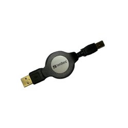 Cordon USB 2.0  type A-B rétractable 1.2m
