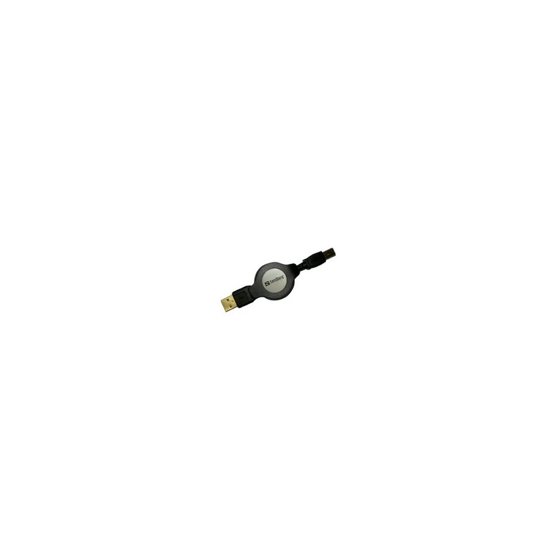 Cordon USB 2.0  type A-B rétractable 1.2m