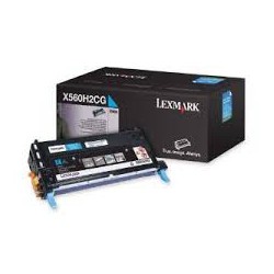 X560H2CG Toner Cyan 10k pour imprimante Lexmark X560n, X560dn