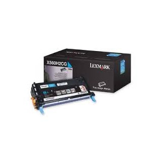 X560H2CG Toner Cyan 10k pour imprimante Lexmark X560n, X560dn