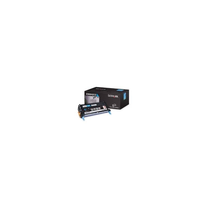 X560H2CG Toner Lexmark Cyan 10k pour imprimante x560n, X560dn