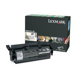 X651A11E Toner Lexmark Noir 7k pour imprimante X656de, X651de, X652de, X654de, X656dte