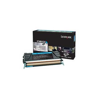 X748H1CG Toner Cyan Lexmark 10k pour imprimante X748