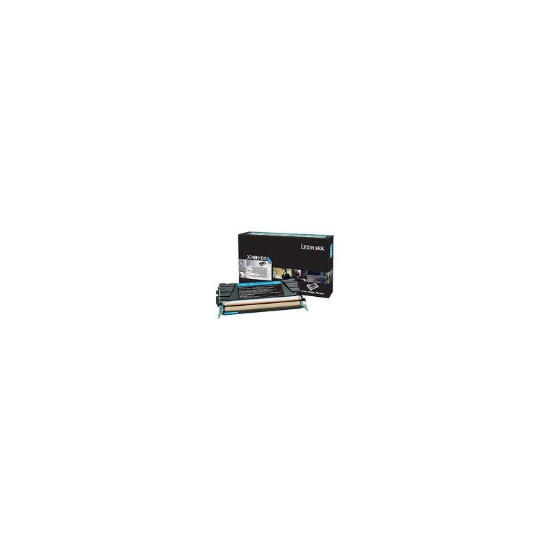 X748H1CG Toner Cyan Lexmark 10k pour imprimante X748