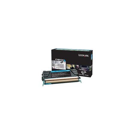 X748H1CG Toner Cyan Lexmark 10k pour imprimante X748