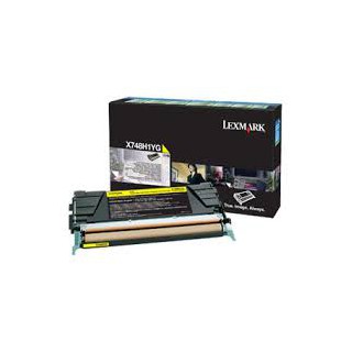 X748H1YG Toner Jaune pour imprimante Lexmark X748