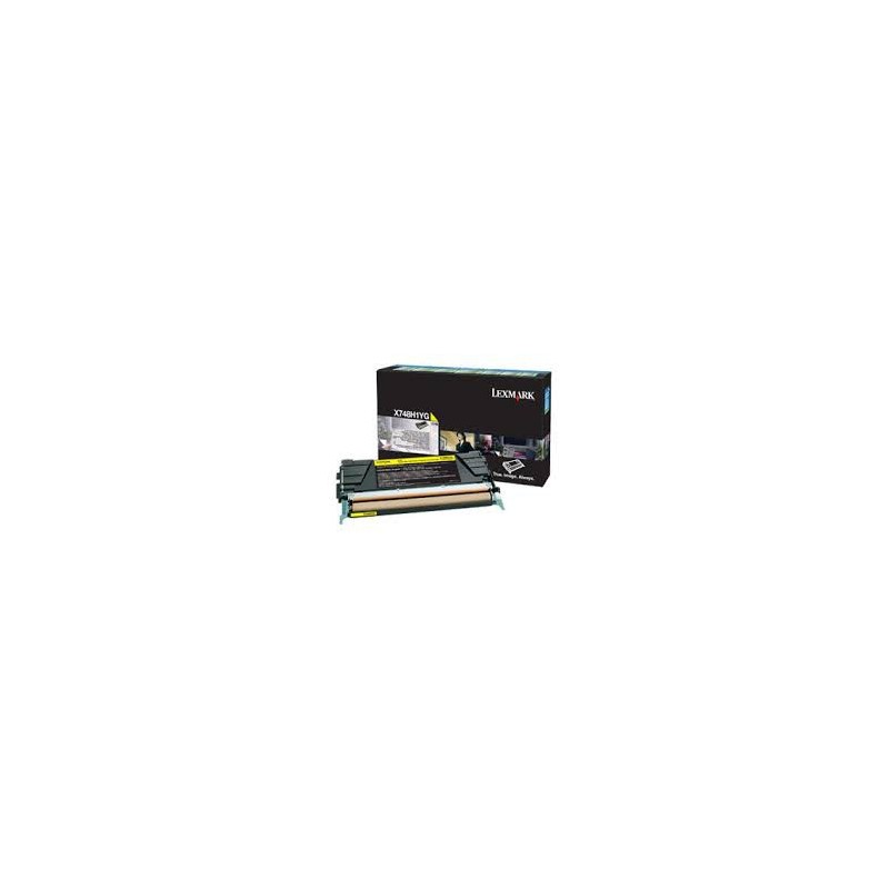X748H1YG Toner Jaune pour imprimante Lexmark X748