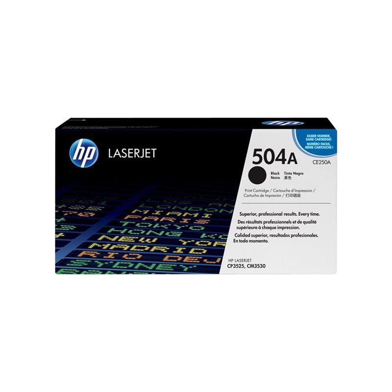 CE250A Toner Noir imprimante (HP 504A) HP Color Laserjet CM3530 CP3525