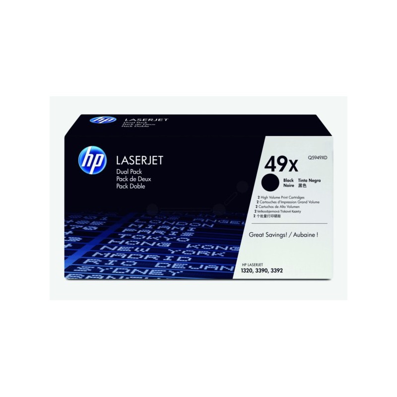 Q5949XD Toner Noir (HP 49XD) imprimante HP Laserjet 1320 3390 3392