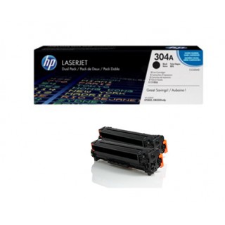 CC530AD Lot de 2 Toner Noir imprimante HP Laserjet CM2320/2720, CP2020/2025