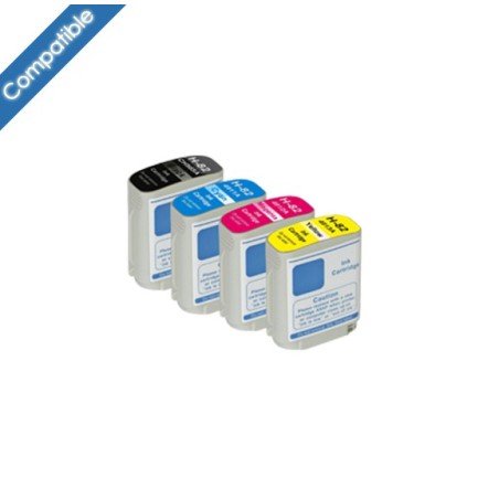 Pack 4 Encres compatible HP 10/82 pour Designjet 500 800 815 820 Pack 4 Encres compatible HP 10/82 pour Designjet 500 800 815 820