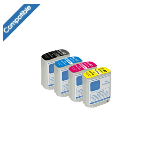 Pack 4 Encres compatible HP 10/82 pour Designjet 500 800 815 820