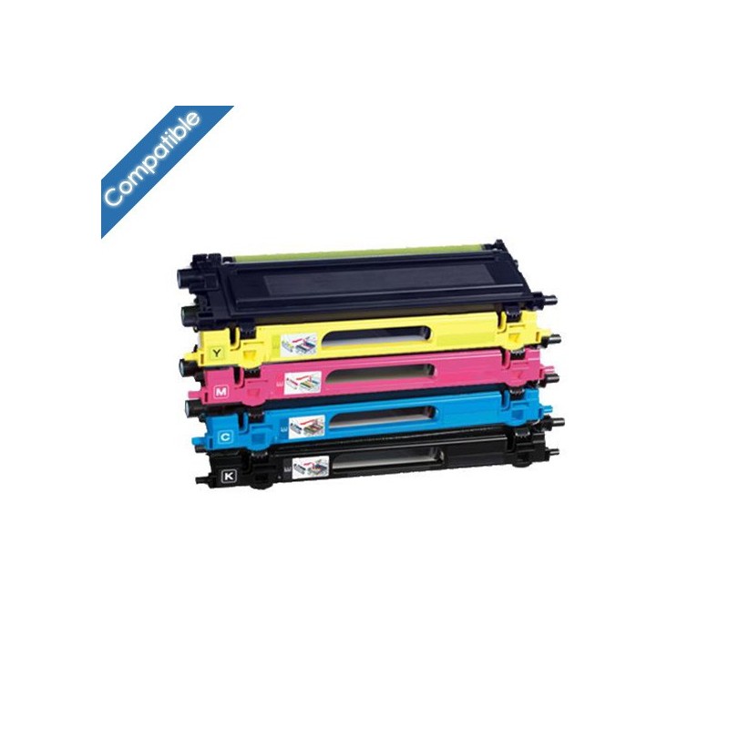 Pack 4 cartouches compatible Brother-TN-135-BK-C-M-Y