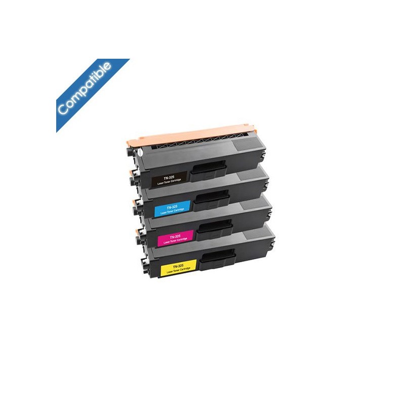 Pack 4 cartouches compatible Brother-TN-325-BK-C-M-Y