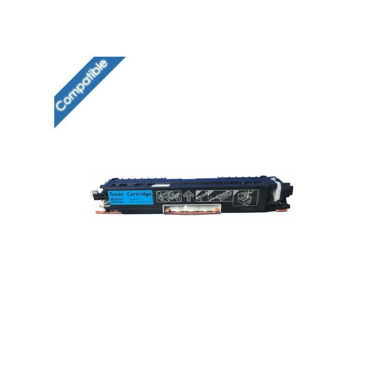 Cartouche de laser compatible Cyan équivalent CE311A (127A)