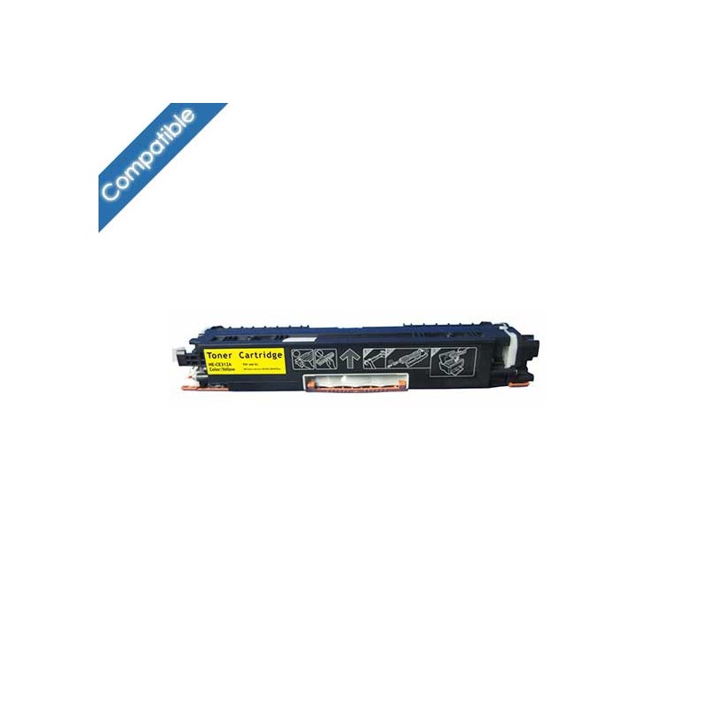 Cartouche de laser compatible Jaune équivalent CE312A (127A)